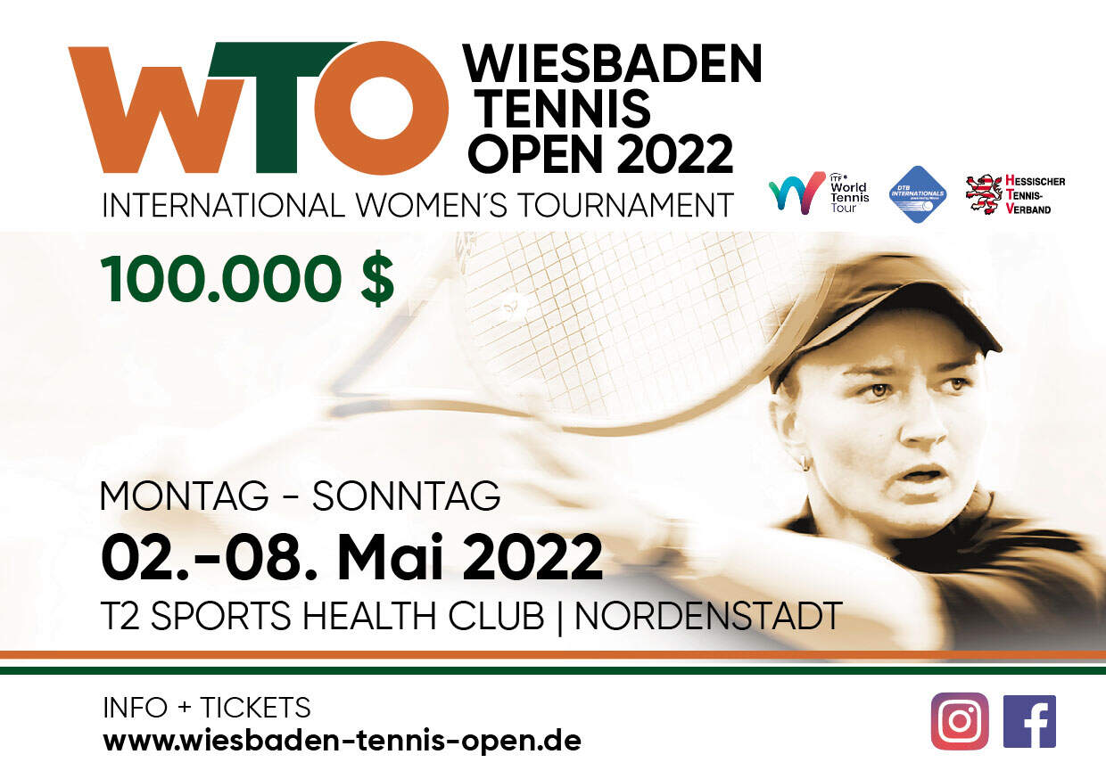 Werbeplakat für die Wiesbaden Tennis Open 2022