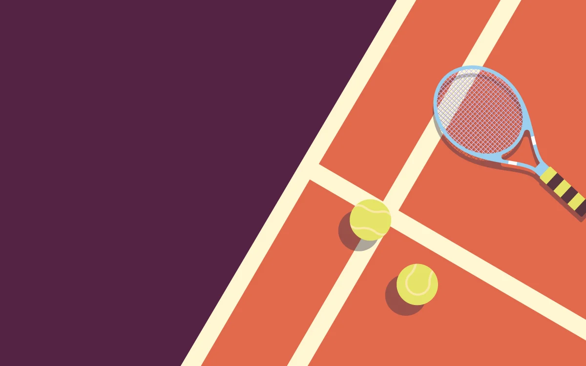 Illustration eines Tennisplatzes