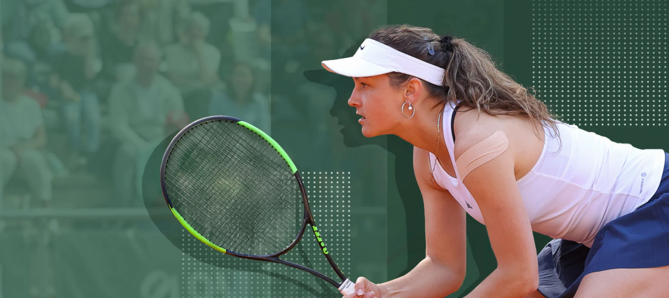 Tennisspielerin in Spielhaltung