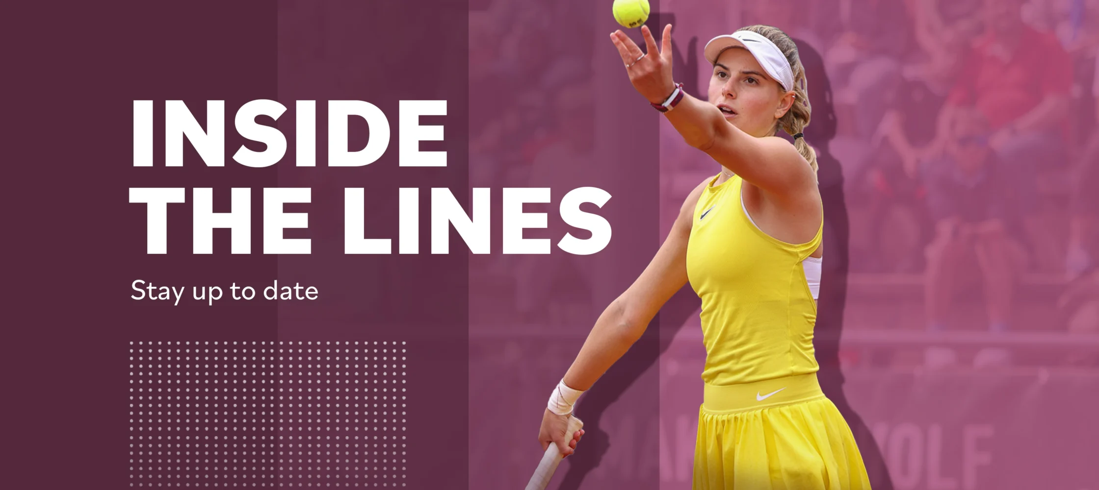 INSIDE THE LINES – Spielerin beim Aufschlag